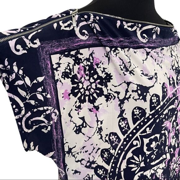 𝅺INC International Concepts Zipper Neck Blouse Sz M - Picture 5 of 10